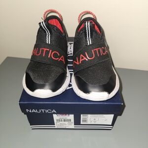 Nautica Kids Black and Red Sneakers